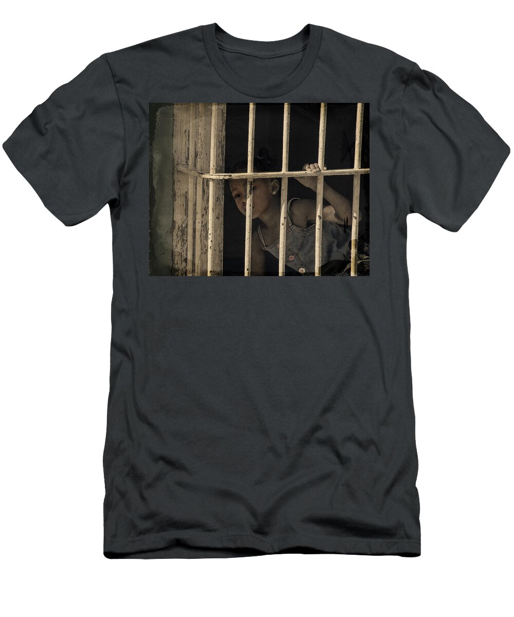 Cuba T-Shirt featuring the photograph Caged by M Kathleen Warren