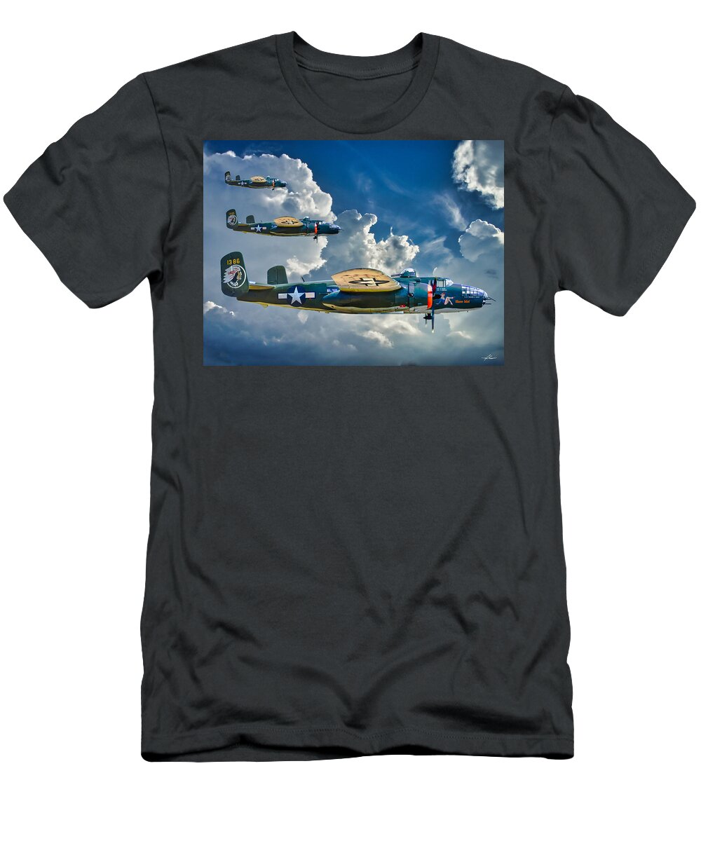 B25 T-Shirt featuring the photograph Calm before the Storm by Phil And Karen Rispin