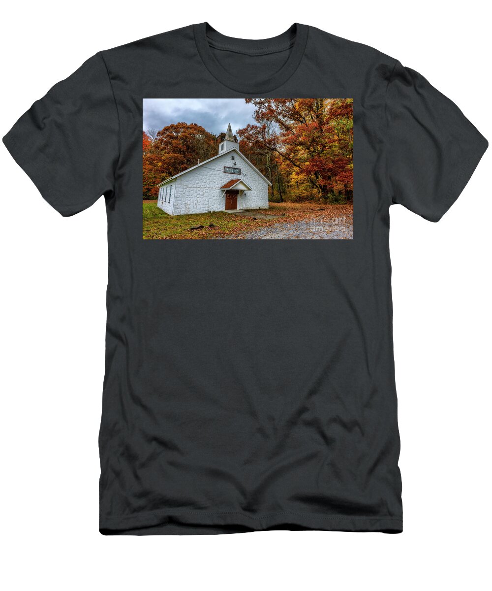Calvin Chapel T-Shirt featuring the photograph Calvin Chapel by Thomas R Fletcher