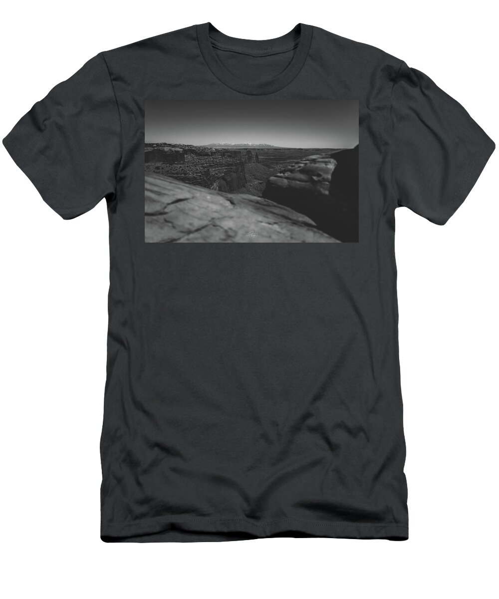  T-Shirt featuring the photograph Canyonlands BW by William Boggs