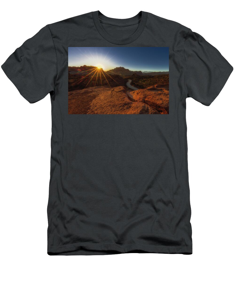 Capitol Reef National Park T-Shirt featuring the photograph Capitol Reef Sunrise by Susan Candelario