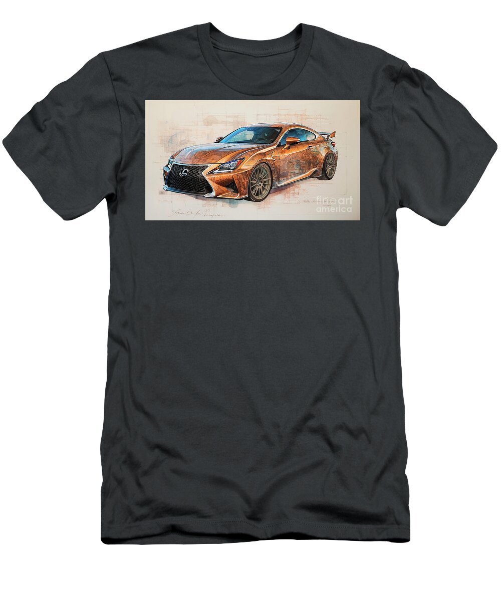 Lexus T-Shirt featuring the drawing Car 1991 Lexus RC F by Clark Leffler