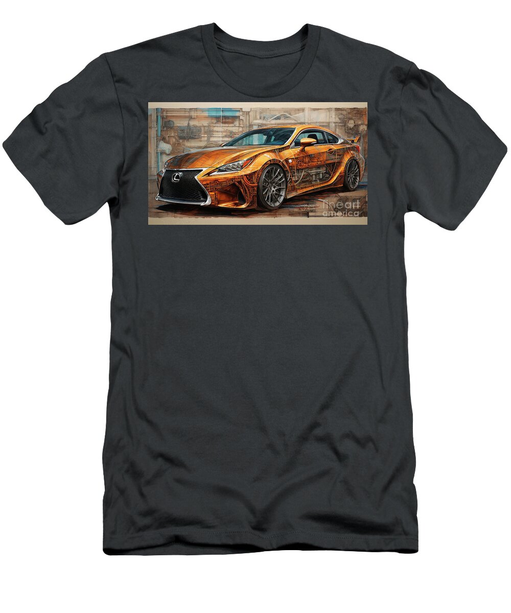 Lexus T-Shirt featuring the drawing Car 1992 Lexus RC by Clark Leffler