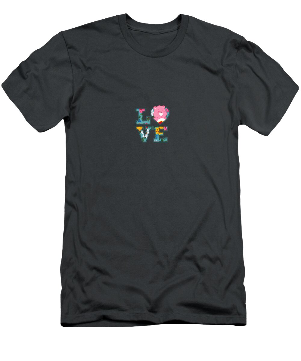 Care Bears Floral Love T-Shirt featuring the digital art Care Bears Floral Love by Ralphie Irene