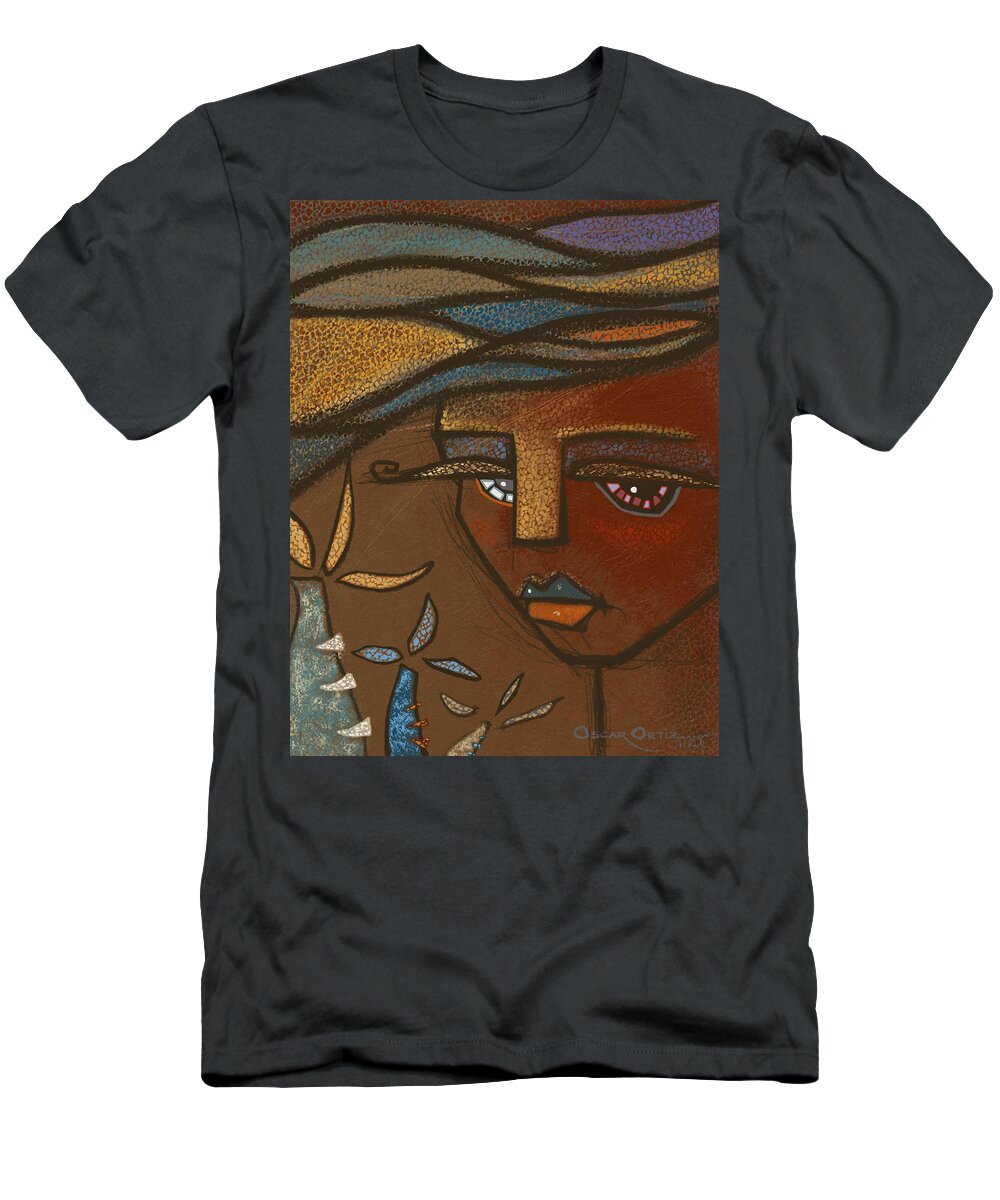 Ennui T-Shirt featuring the painting Caribbean Ennui by Oscar Ortiz