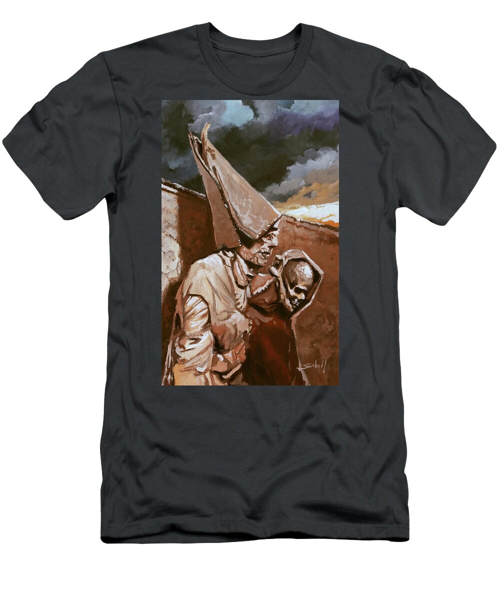 Monster T-Shirt featuring the painting Carnival of Souls by Sv Bell