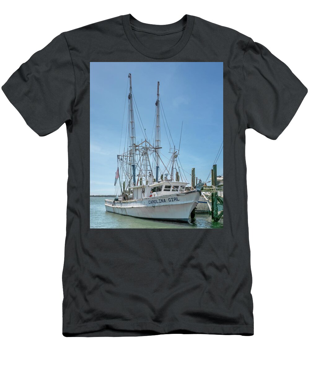 Boat T-Shirt featuring the photograph Carolina Girl-1 by John Kirkland