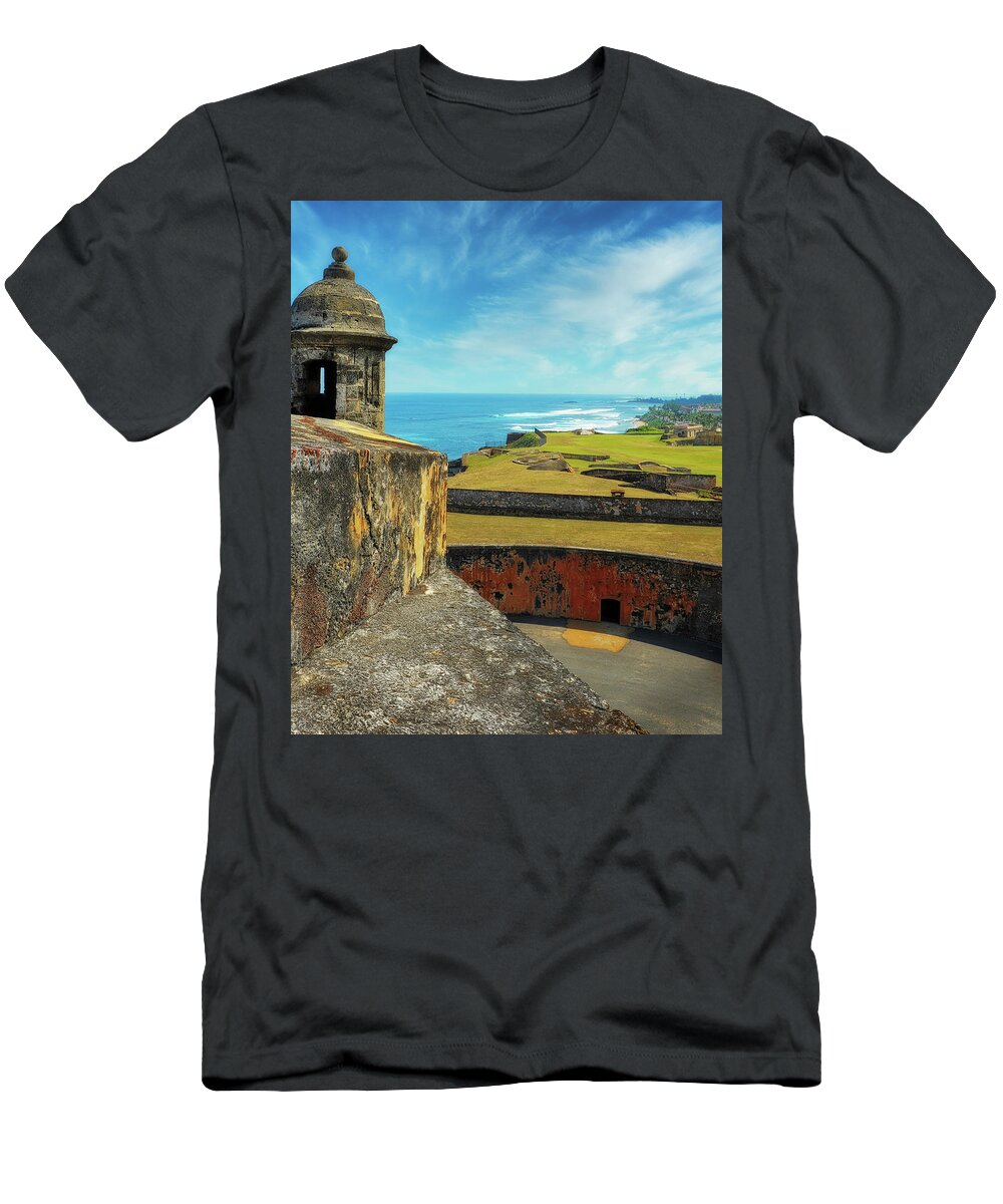 Puerto Rico T-Shirt featuring the photograph Castillo San Felipe del Morro by Stephen Anderson