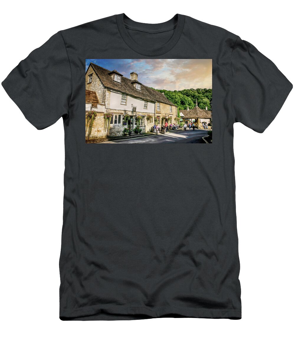 Market T-Shirt featuring the photograph Castle Combe Village, UK by Chris Smith