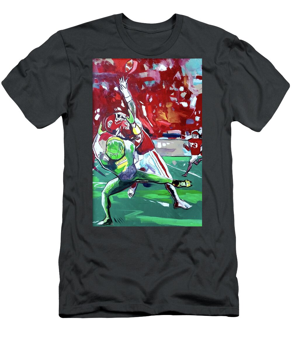 Catch That T-Shirt featuring the painting Catch That by John Gholson