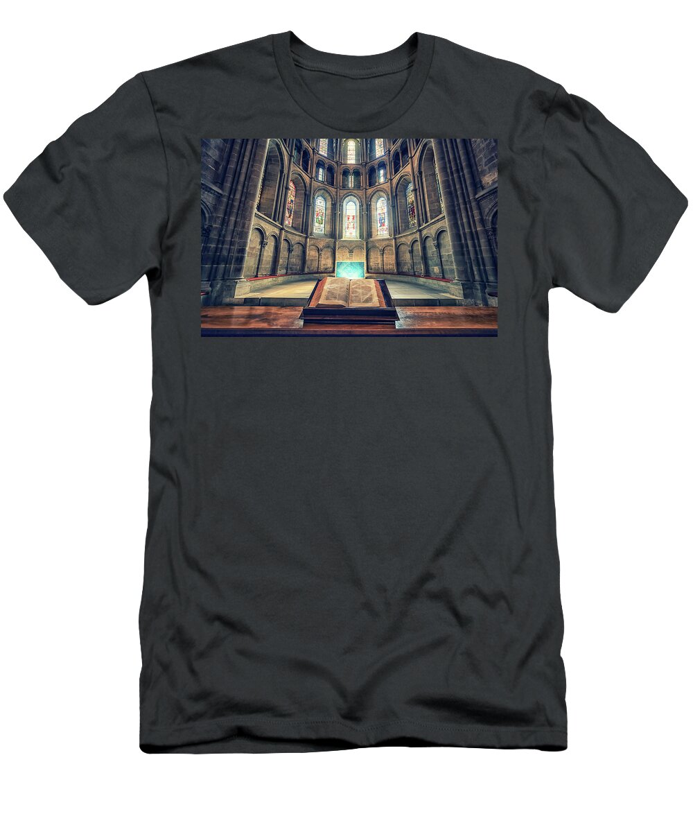 Ancient T-Shirt featuring the photograph Cathedral of Geneva by Manjik Pictures