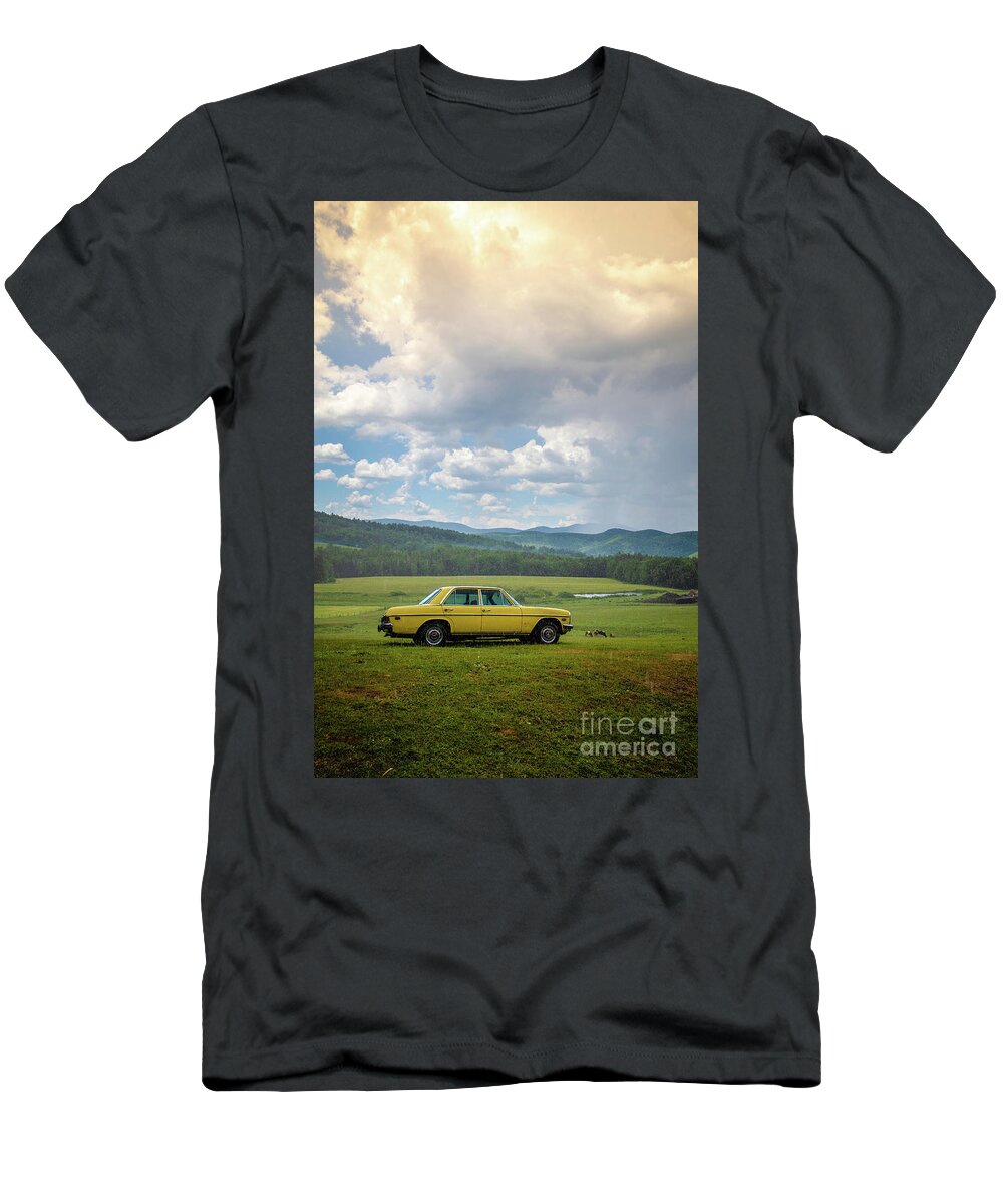 Field T-Shirt featuring the photograph Caught in a Storm Vermont by Edward Fielding