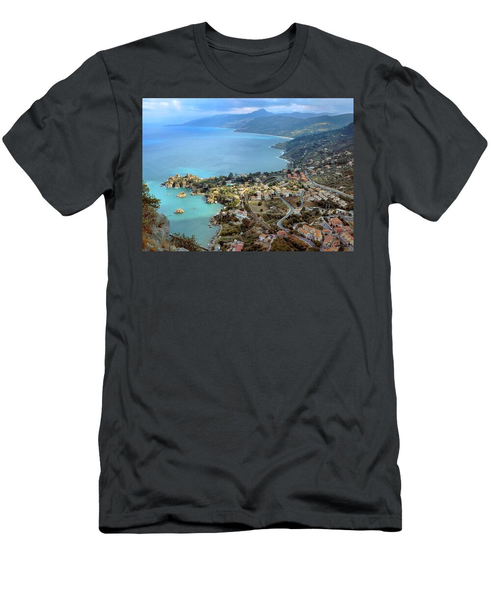 Cefalu T-Shirt featuring the photograph Cefalu Sicily by Joe Bonita