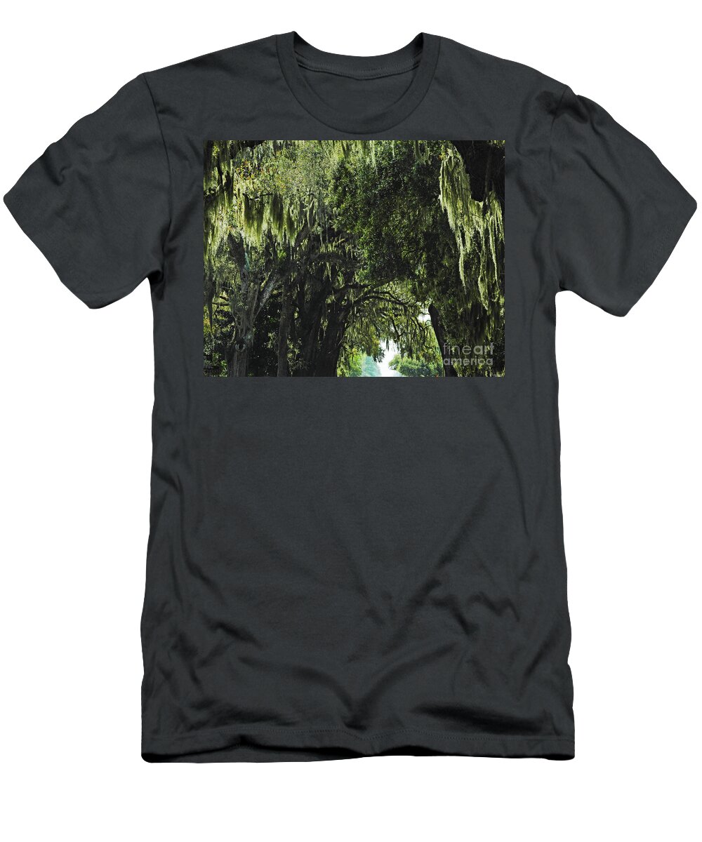 Spanish Moss T-Shirt featuring the photograph CG8 Mossy Drive Darien GA by Lizi Beard-Ward