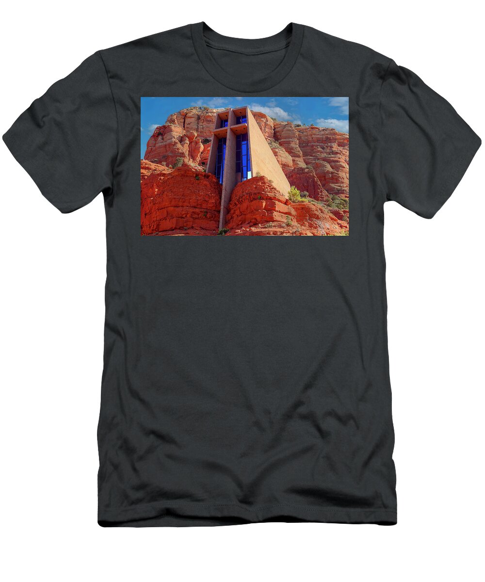 Sedona T-Shirt featuring the photograph Chapel of the Holy Cross by Al Judge