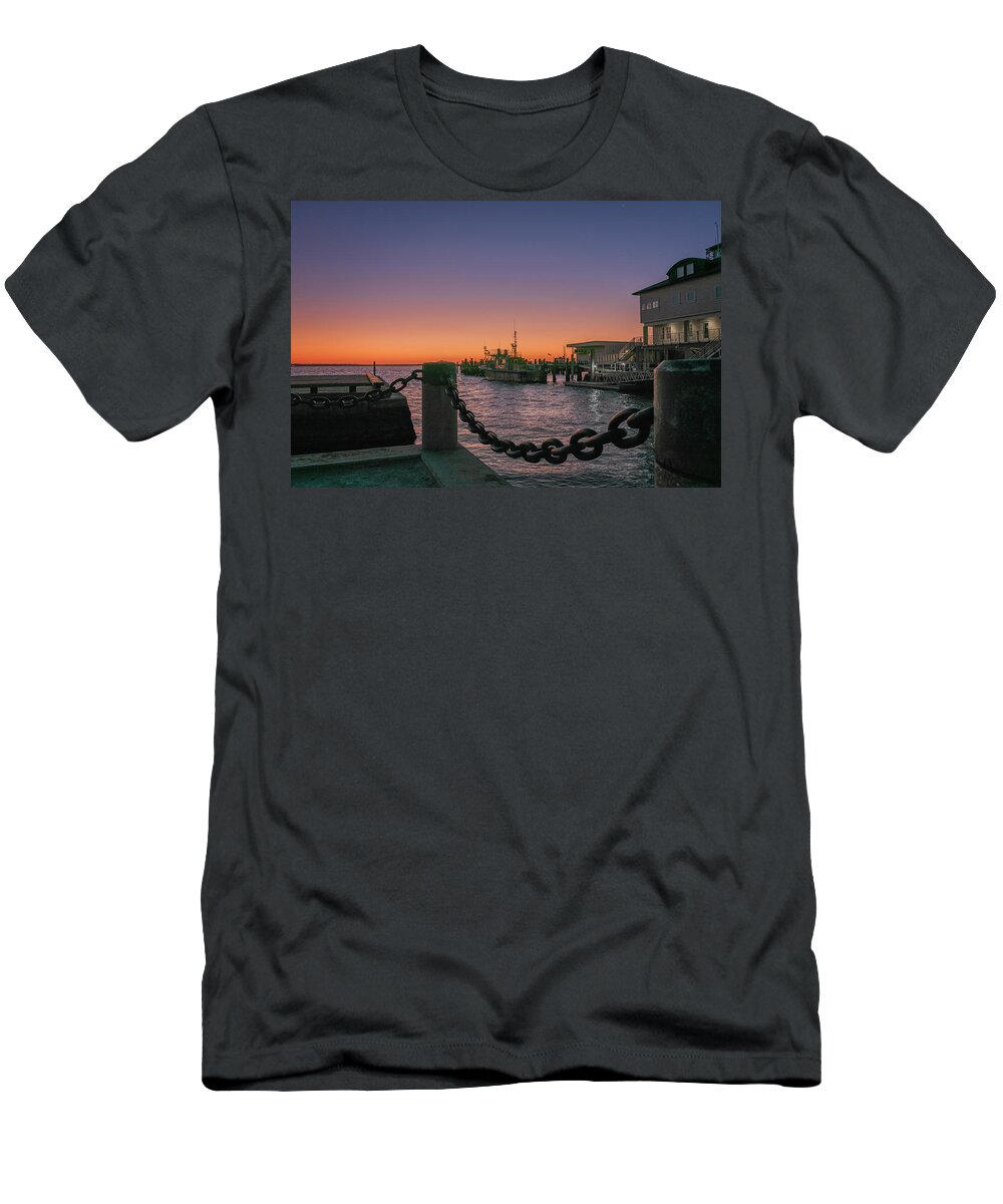 Charleston T-Shirt featuring the photograph Charleston Pier-1 by John Kirkland