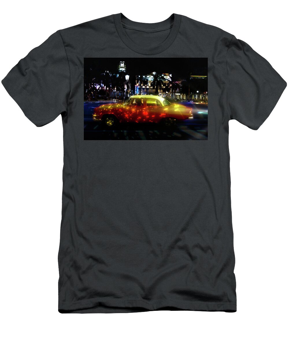 Night T-Shirt featuring the photograph Chased by the light by Micah Offman