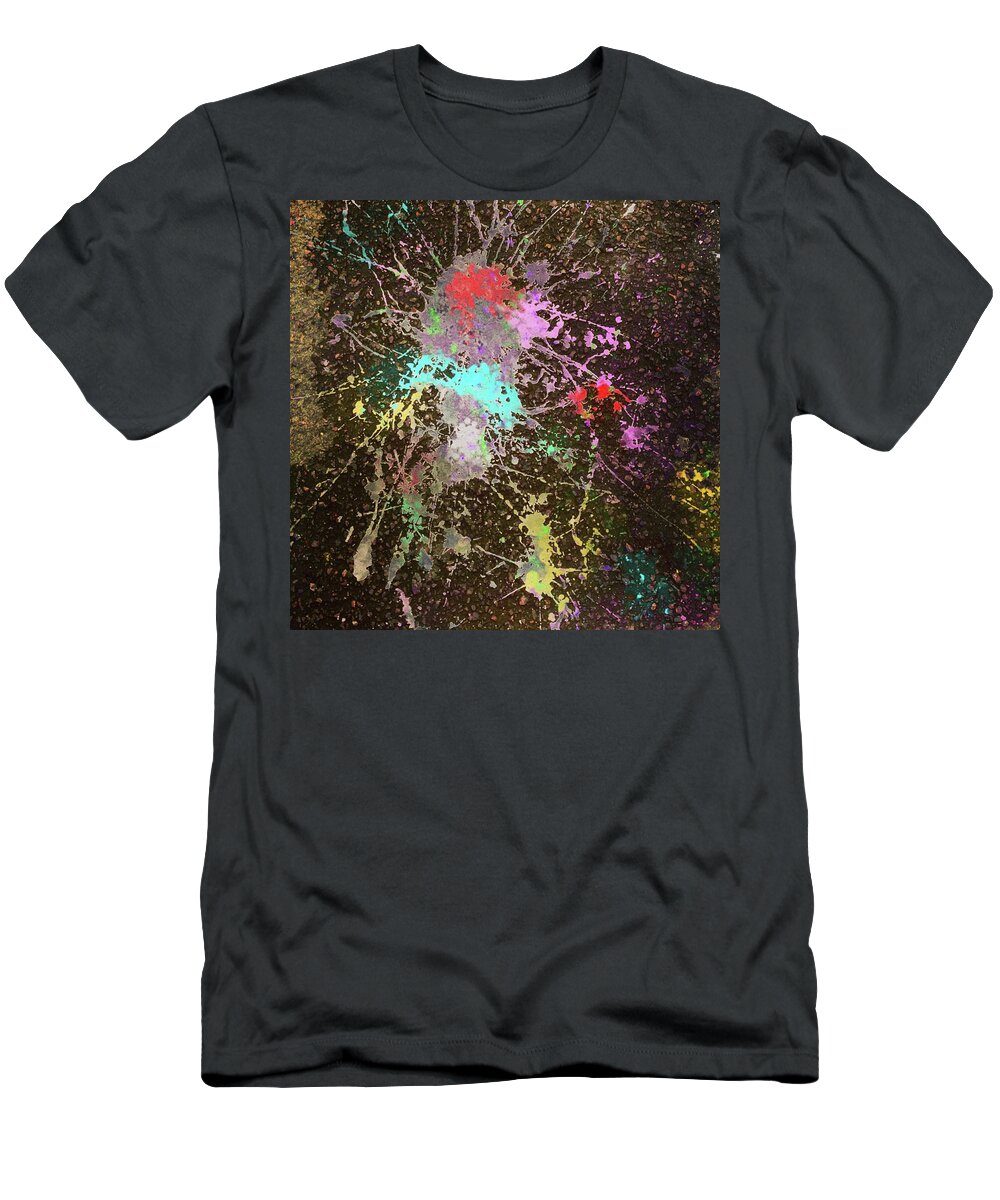 Abstract Art T-Shirt featuring the digital art Chasing Pavements by Steve Swindells