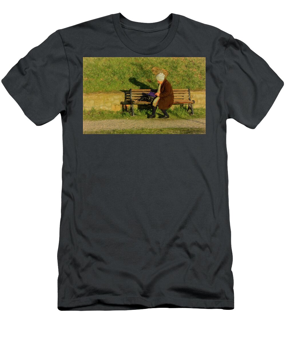 Italy T-Shirt featuring the photograph Cherished Moment in San Gimignano, Italy by Marcy Wielfaert