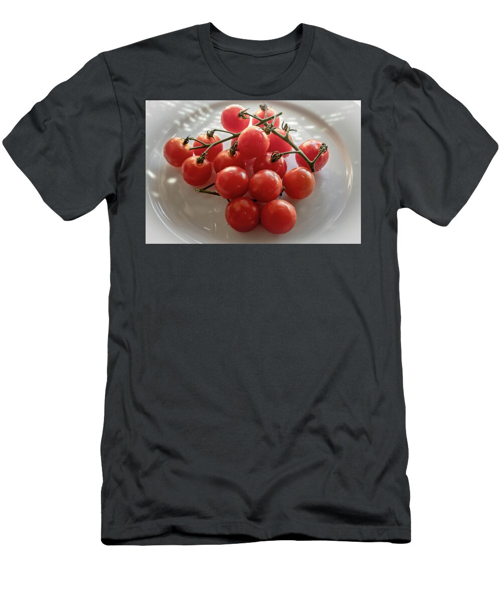 Cherry Tomatoes T-Shirt featuring the photograph Cherry Tomatoes by Alison Frank
