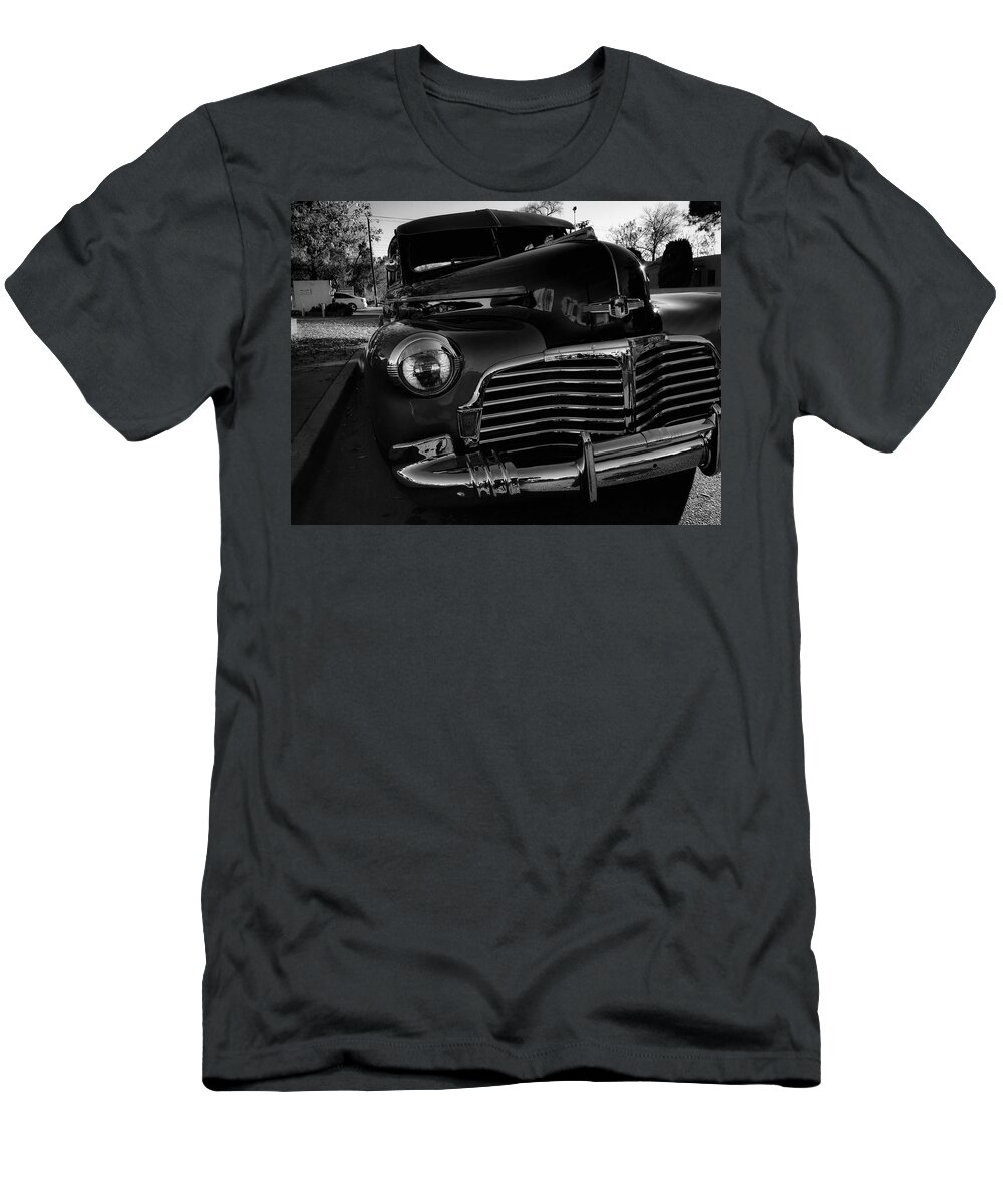 Car T-Shirt featuring the photograph Chevy Noir 3 by Mark David Gerson