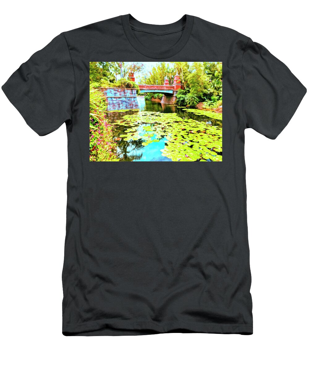China T-Shirt featuring the painting China Waterway by Dominic Piperata