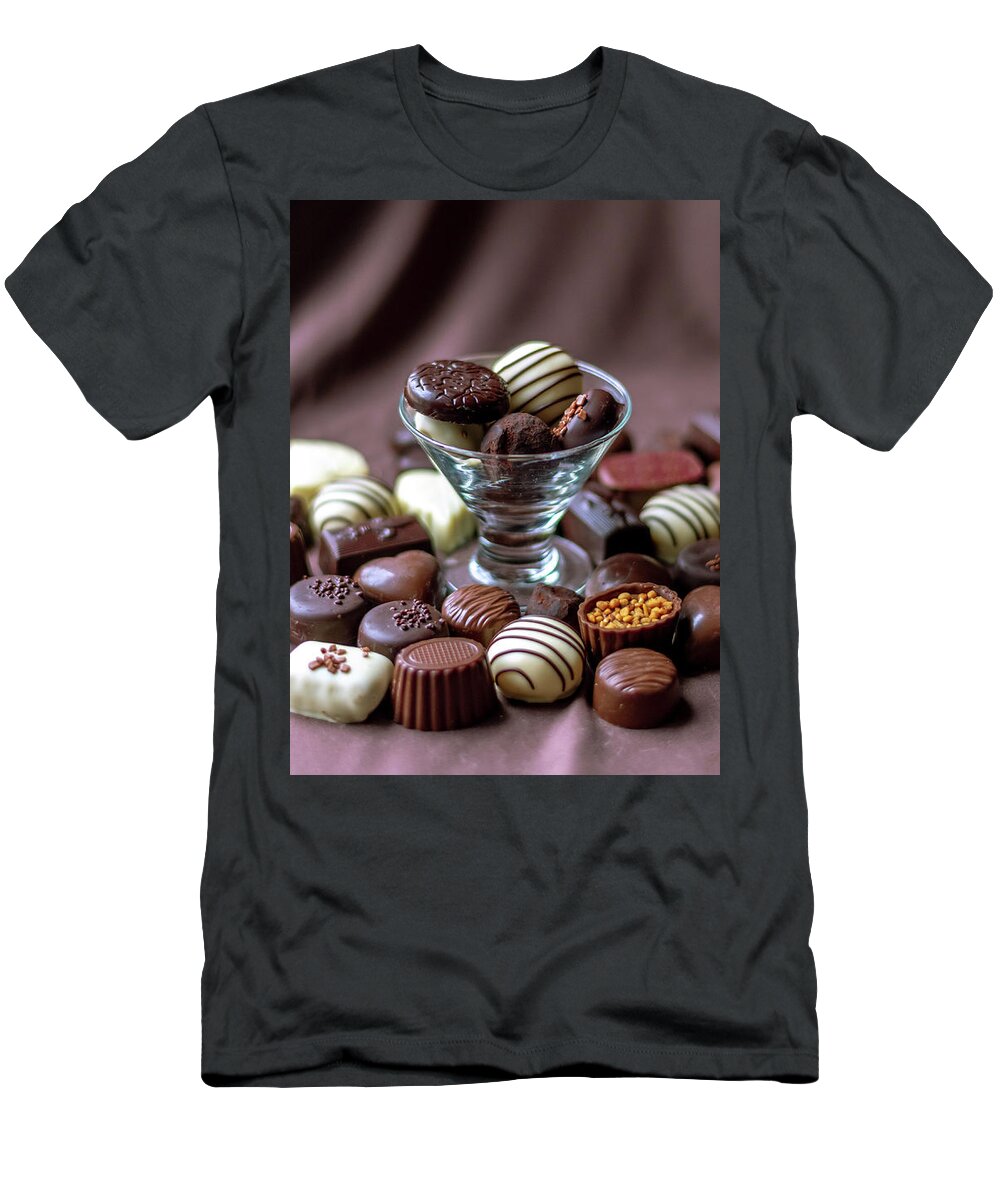 Food T-Shirt featuring the photograph Chocolate choices by Susan Sheldon