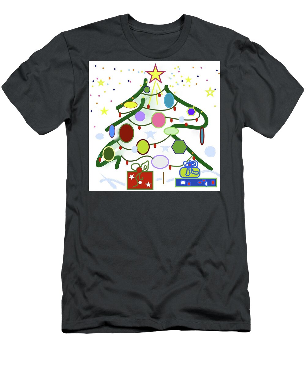 Christmas Tree T-Shirt featuring the digital art Christmas In The Morning by Alida M Haslett
