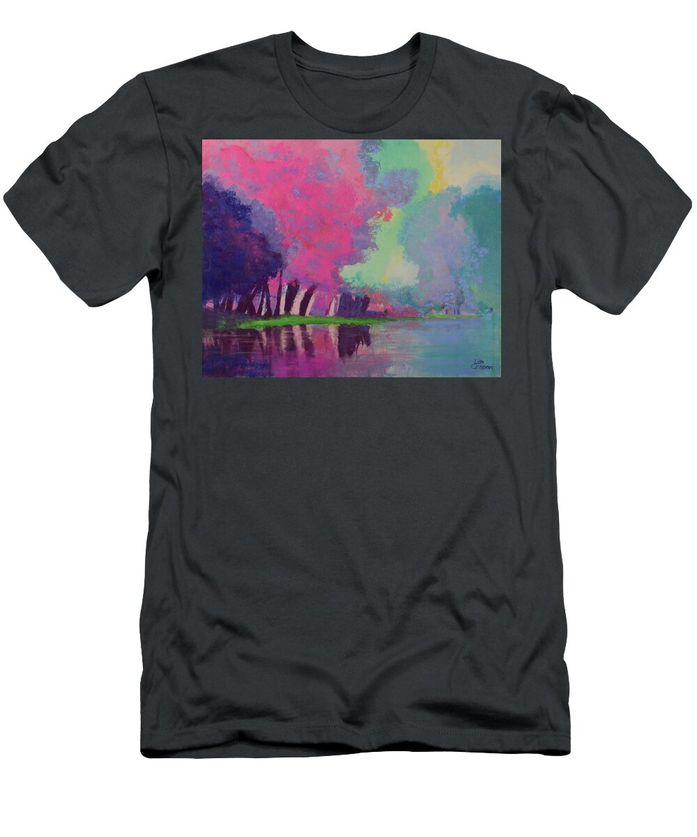 Vibrant T-Shirt featuring the painting Chroma Exhilaration by Lisa Crisman