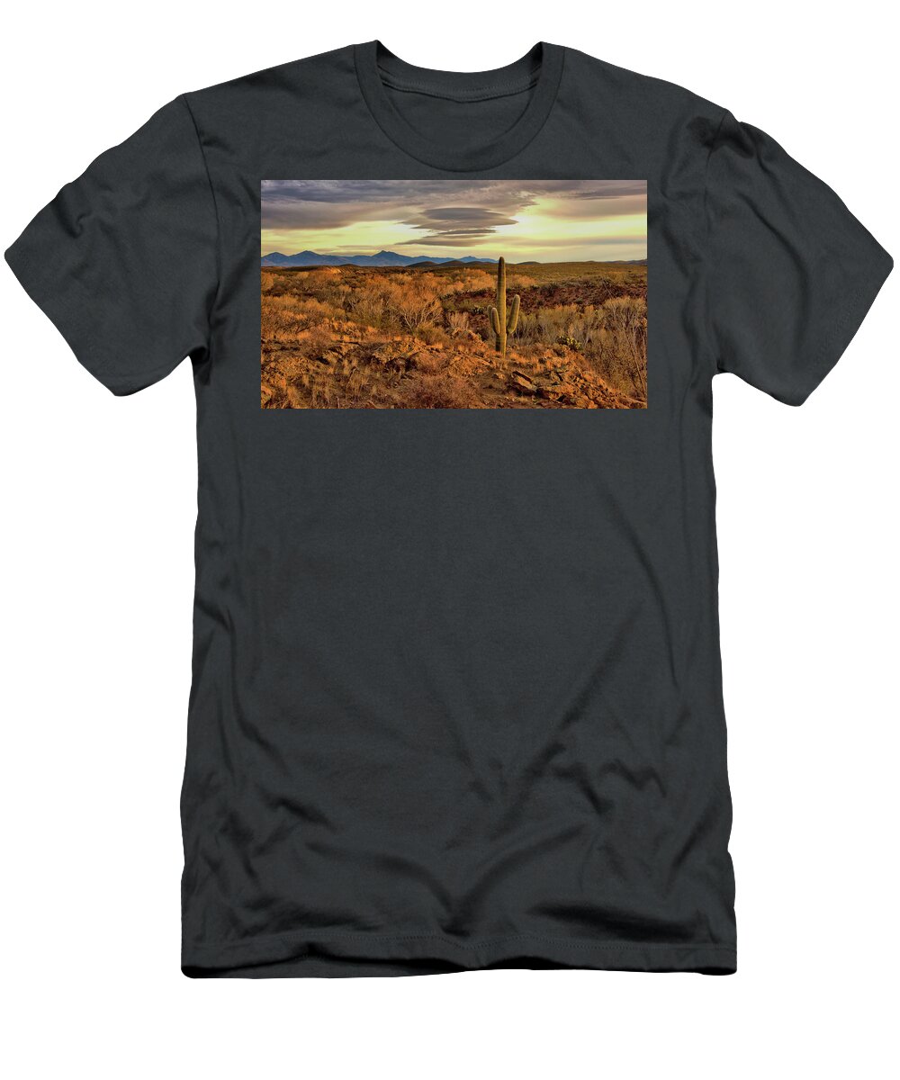 Landscape T-Shirt featuring the photograph Cienega Creek Sunset by Josephine Buschman