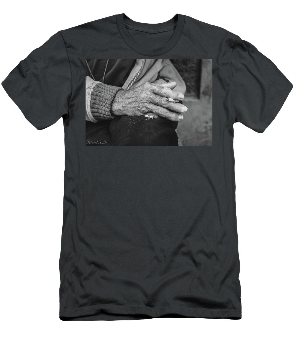 Hands T-Shirt featuring the photograph Cigarette by David Lee