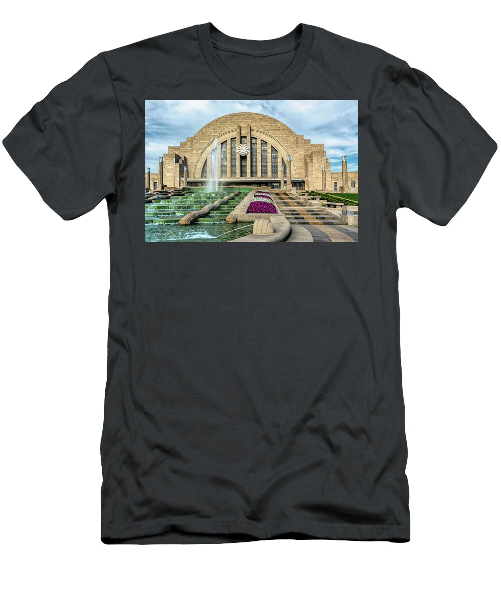 Cincinnati Union Terminal Station T-Shirt featuring the photograph Cincinnati Union Terminal Station by Sharon Popek