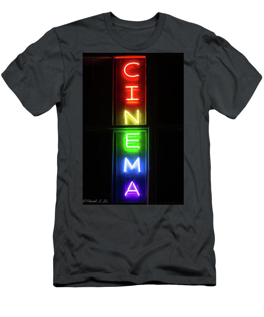 Neon T-Shirt featuring the photograph Cinema by David Lee