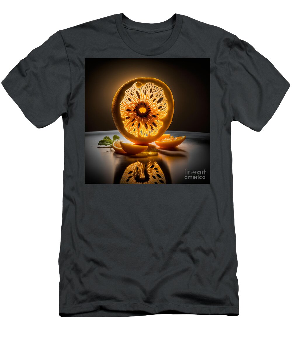  T-Shirt featuring the digital art Citrus Sun I by Jay Schankman