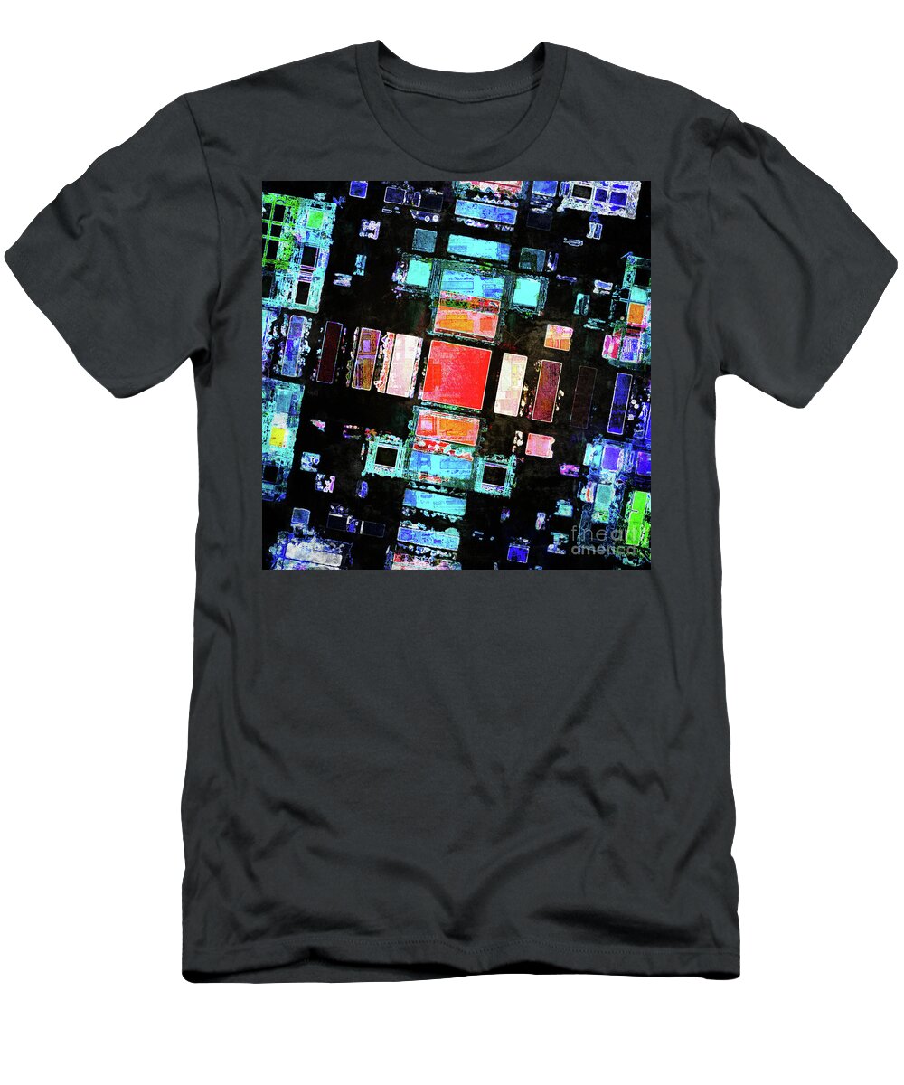 City T-Shirt featuring the digital art City Blocks by Phil Perkins