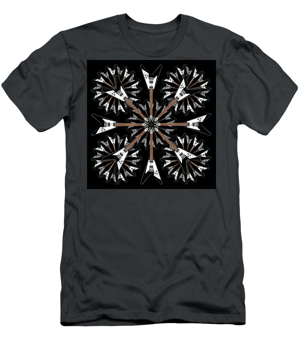 Abstract Guitars T-Shirt featuring the photograph Classic Guitars Abstract 11 by Mike McGlothlen