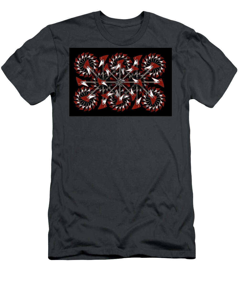 Abstract Guitars T-Shirt featuring the photograph Classic Guitars Abstract 23 by Mike McGlothlen