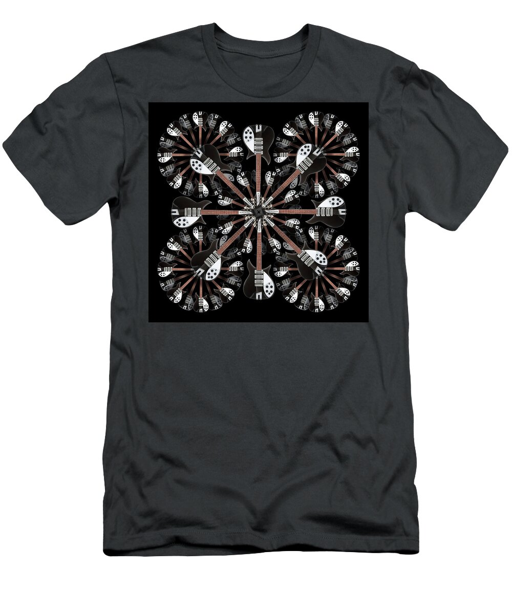 Abstract Guitars T-Shirt featuring the photograph Classic Guitars Abstract 7 by Mike McGlothlen