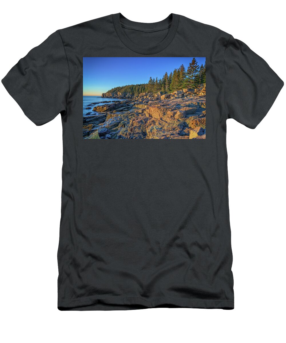 Mount Desert Island T-Shirt featuring the photograph Clear Morning in Acadia by Rick Berk