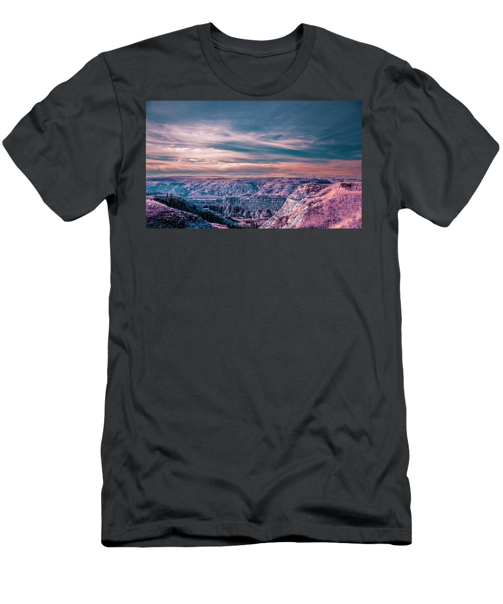 2020-11-17 T-Shirt featuring the photograph Cloud Over the Badlands by Phil And Karen Rispin
