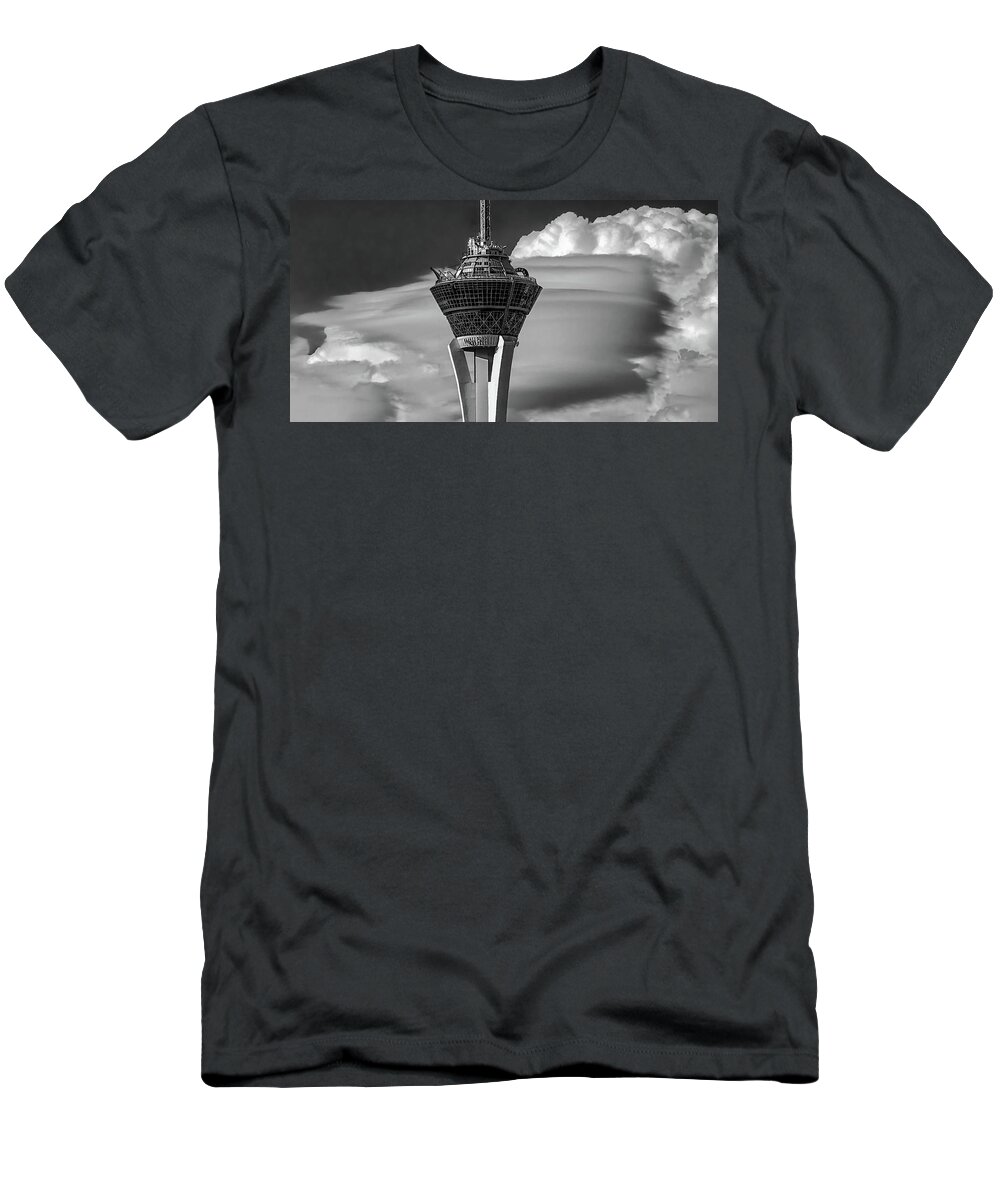 Las T-Shirt featuring the photograph Clouds Always Vegas by Michael W Rogers