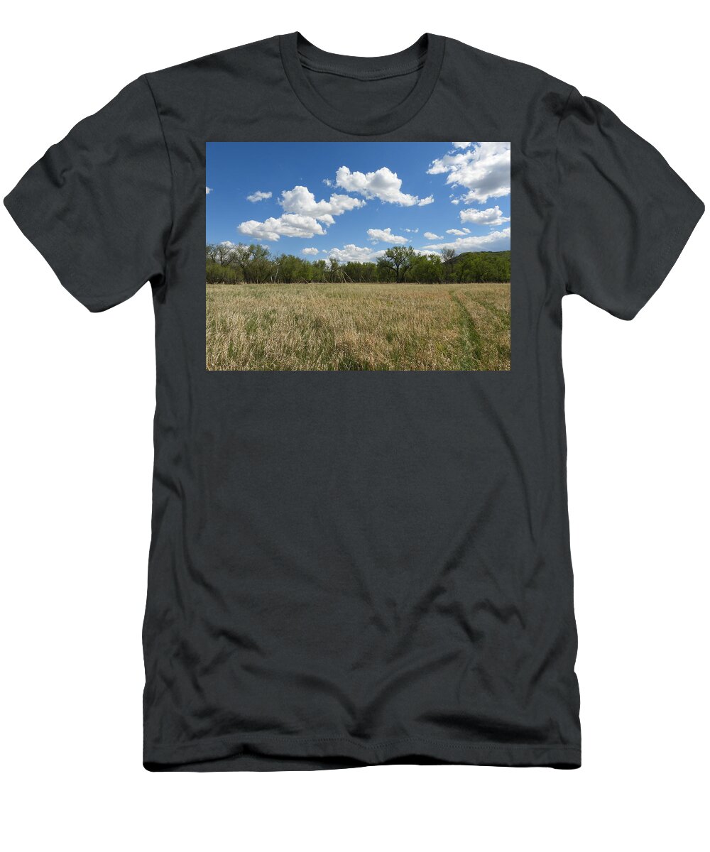 Meadow T-Shirt featuring the photograph Clouds Over The Meadow by Amanda R Wright