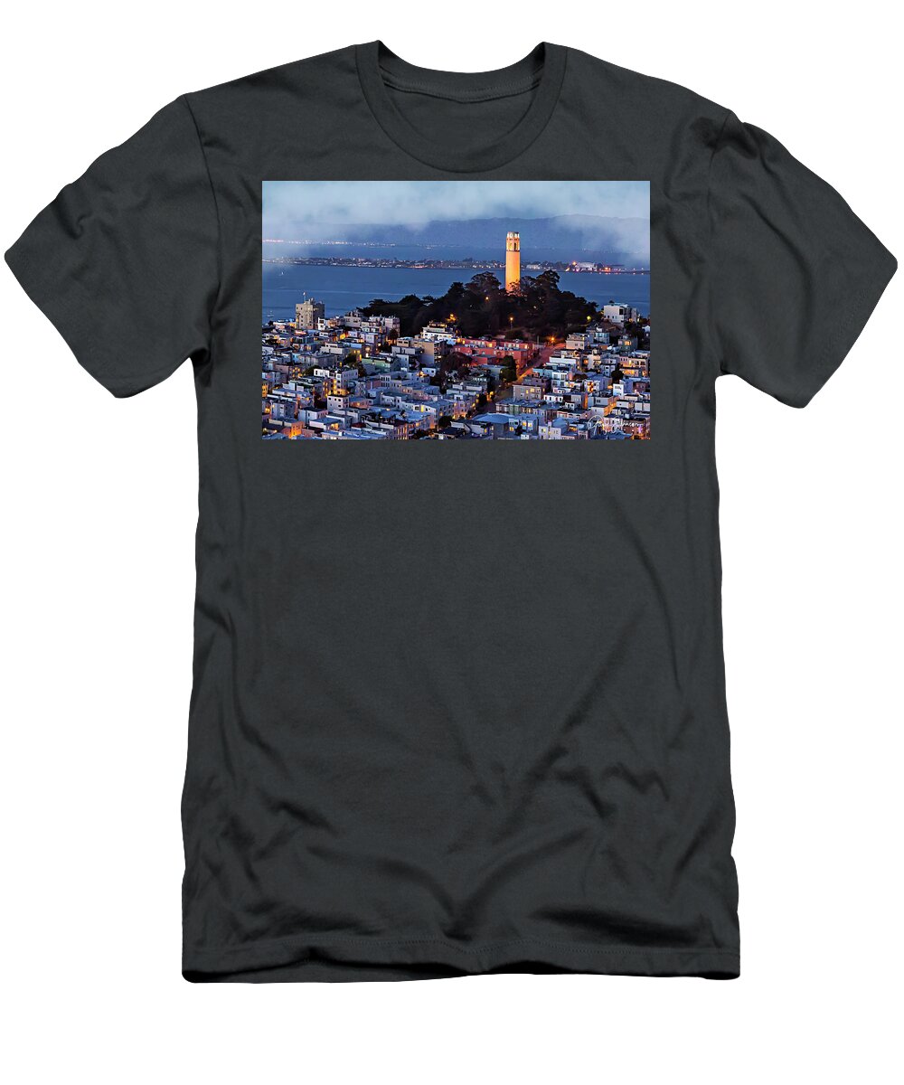 Gary Johnson T-Shirt featuring the photograph Coit Tower by Gary Johnson