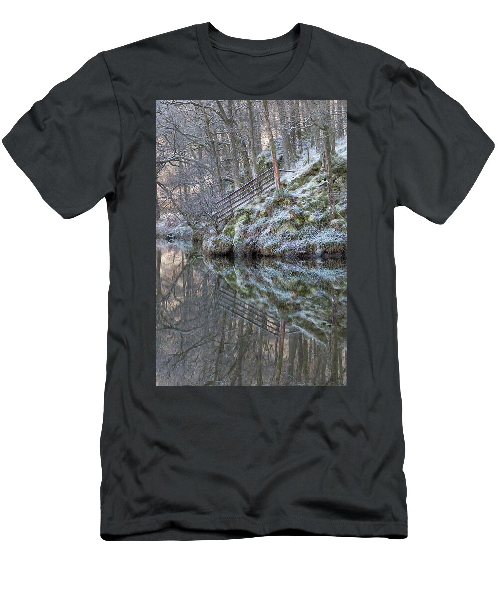 Cold T-Shirt featuring the photograph Cold Reflections by Anita Nicholson