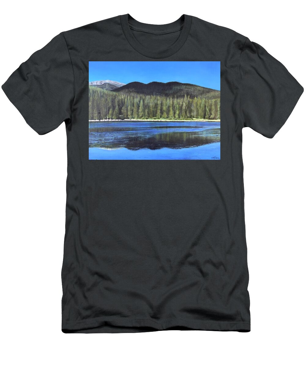 Landscape T-Shirt featuring the painting Colorado Views by Melissa Torres