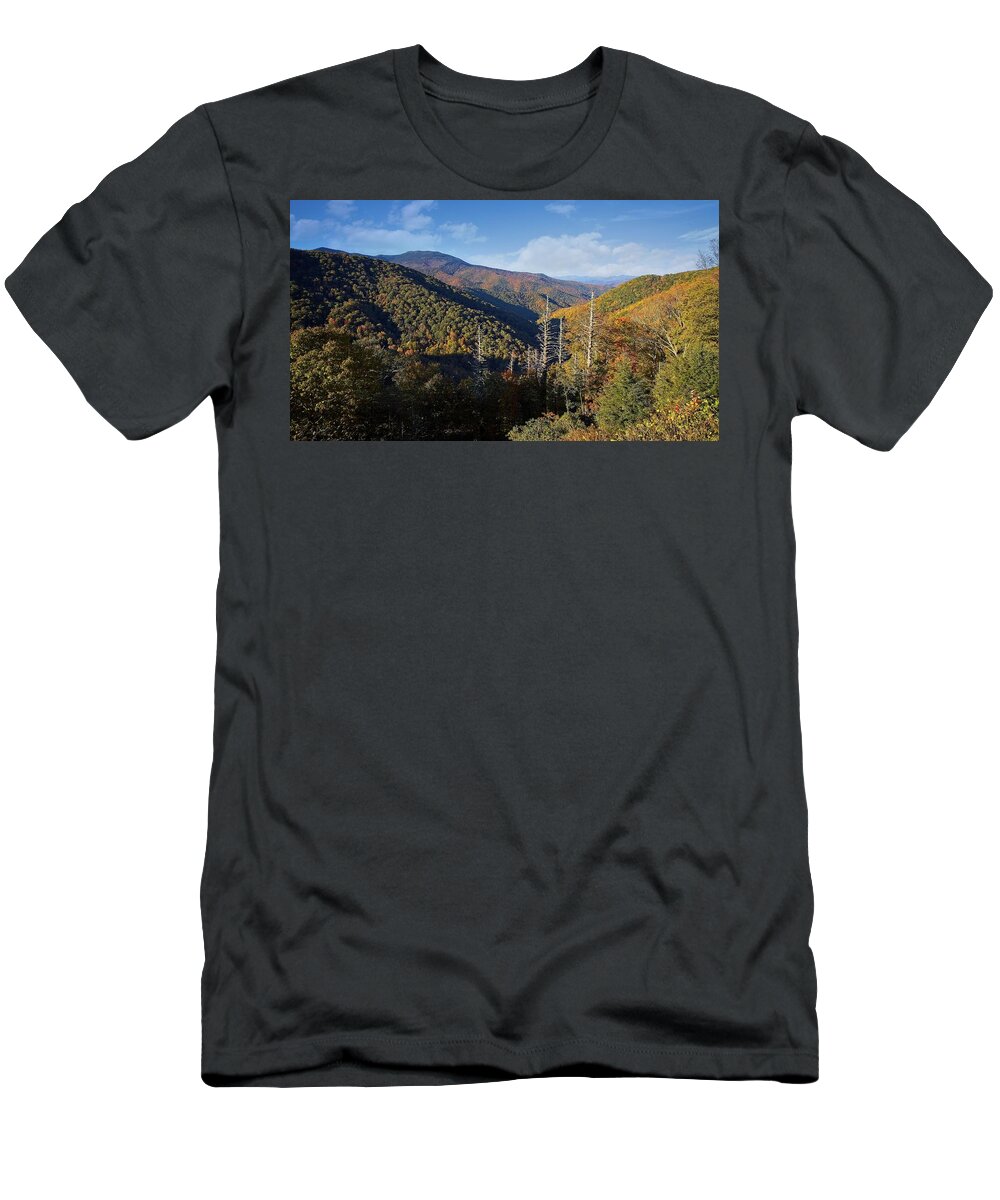 Autumn T-Shirt featuring the photograph Colorful Autumn in the Blue Ridge Mountains by Ronald Lutz