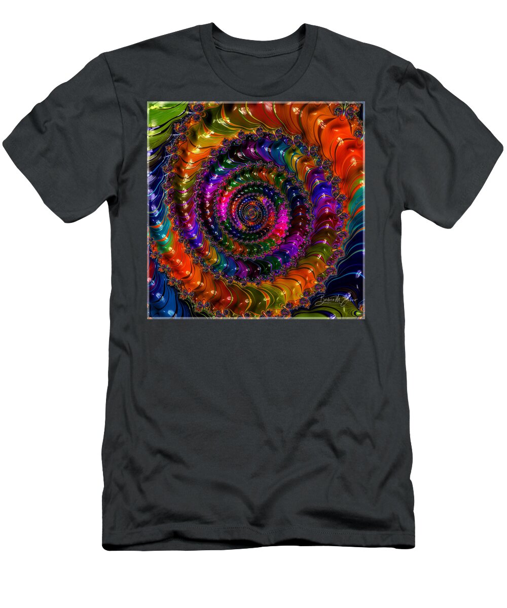 Abstract T-Shirt featuring the photograph Colorful Sphere by Barbara Zahno