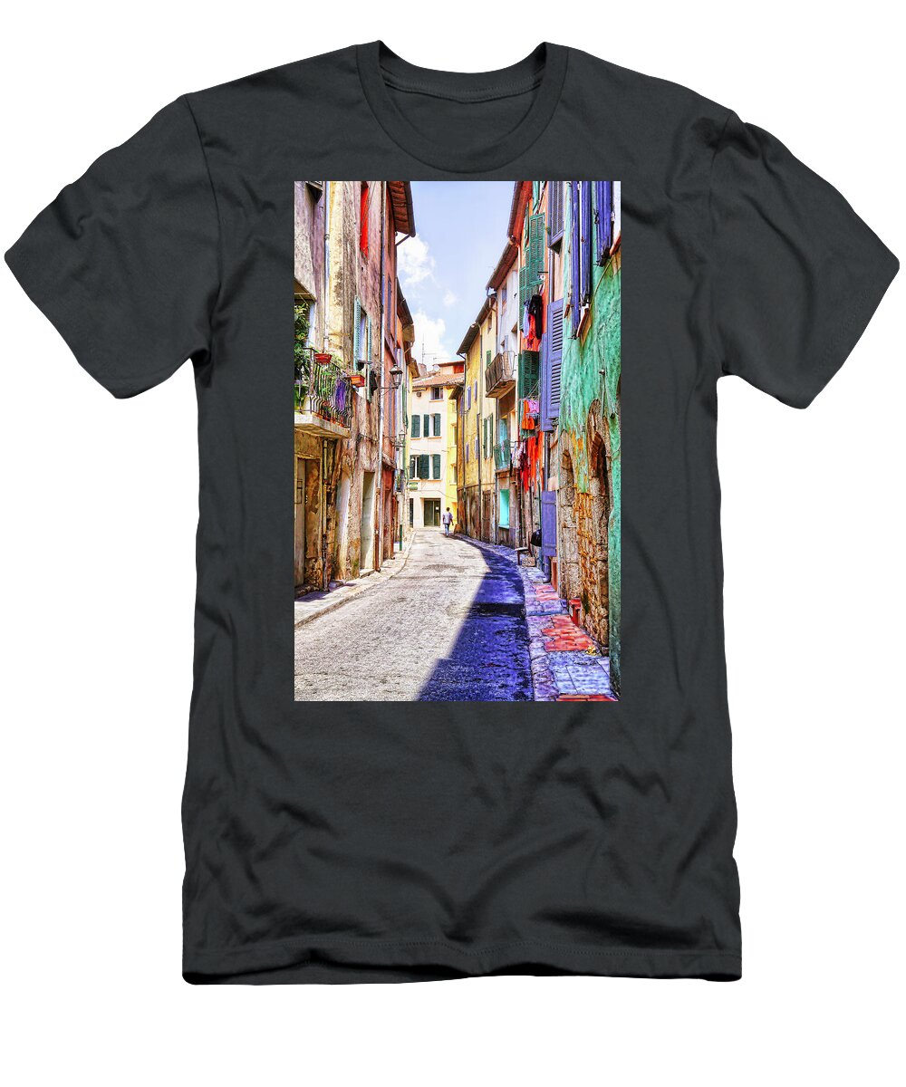 Old Walls T-Shirt featuring the photograph Colors of Provence, France by Tatiana Travelways