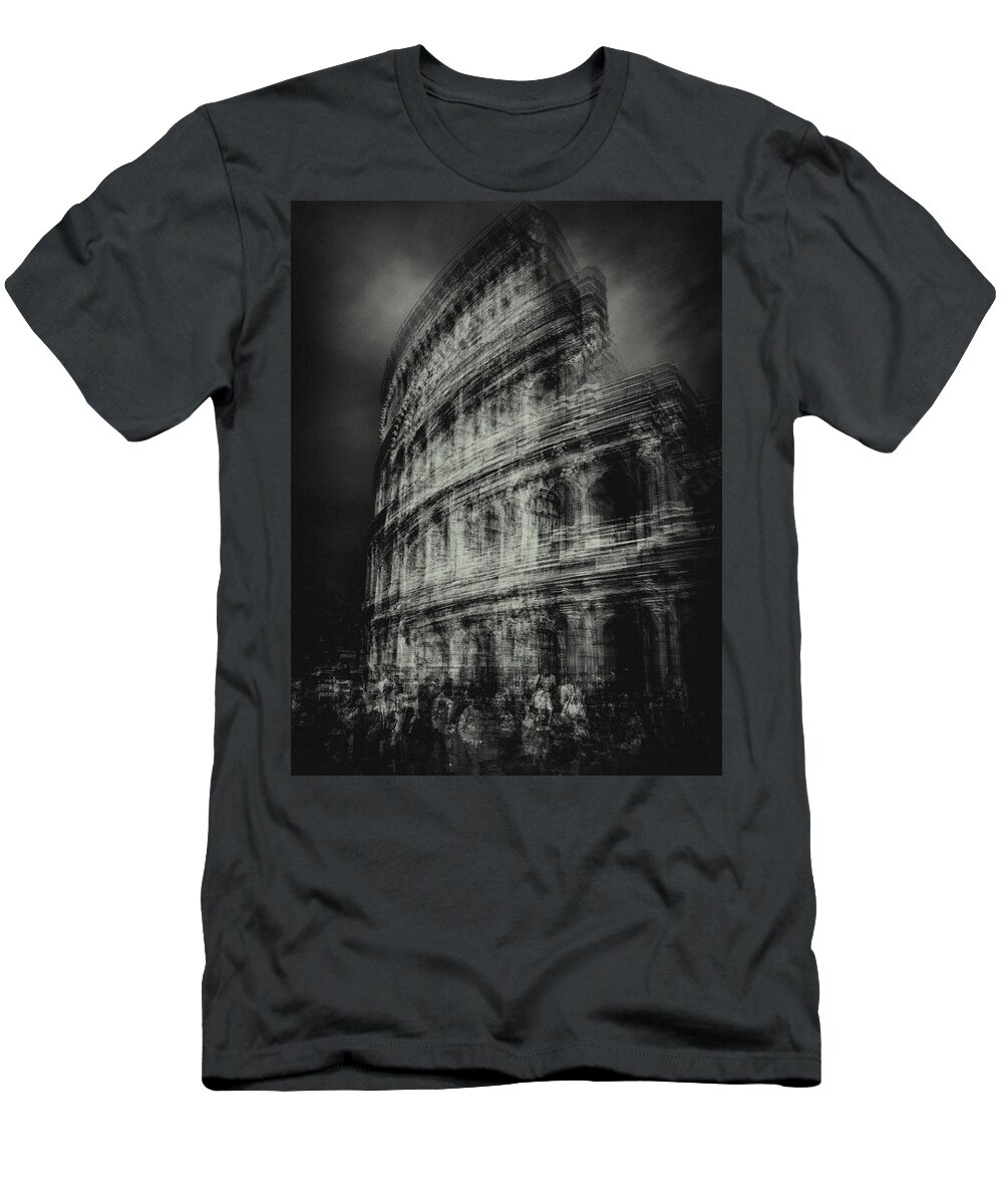 Monochrome T-Shirt featuring the photograph Colosseo by Grant Galbraith