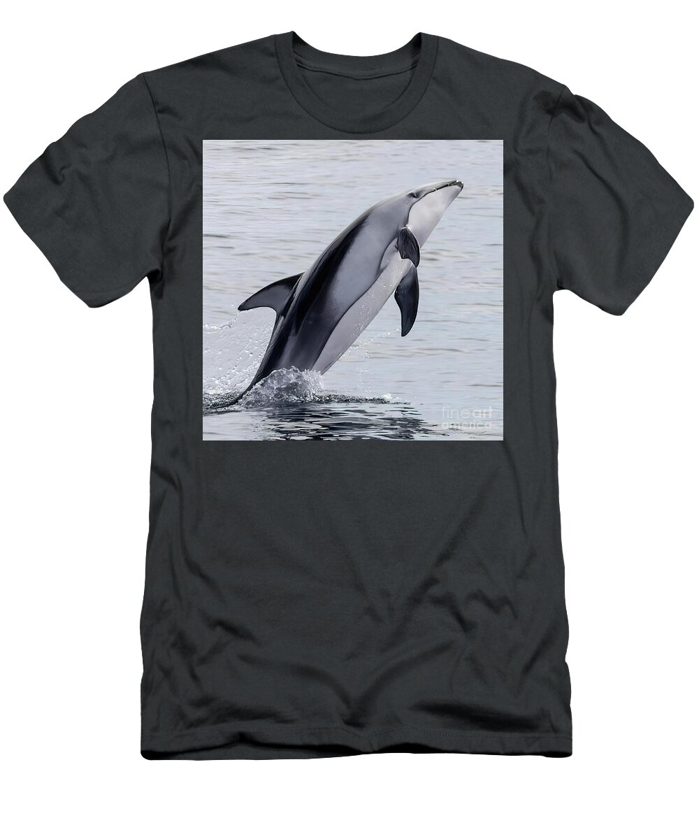  T-Shirt featuring the photograph Common Dolphin Leaper by Loriannah Hespe